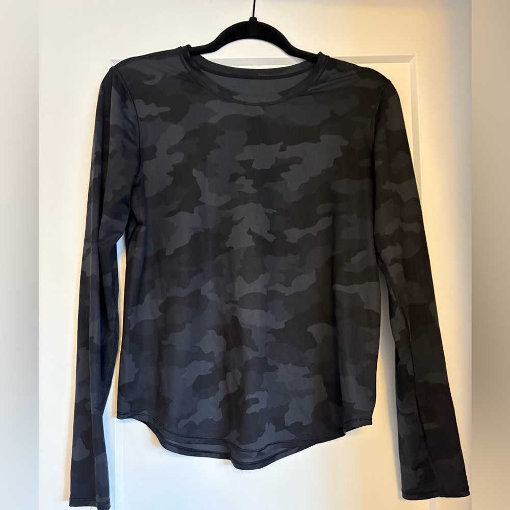 lululemon athletica Dark Camouflage Long Sleeve Top